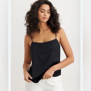 Witchery 100% Satin Silk Black Women's Camisole Top Size 14